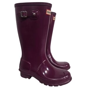 Hunter Deep Purple Waterproof Boots